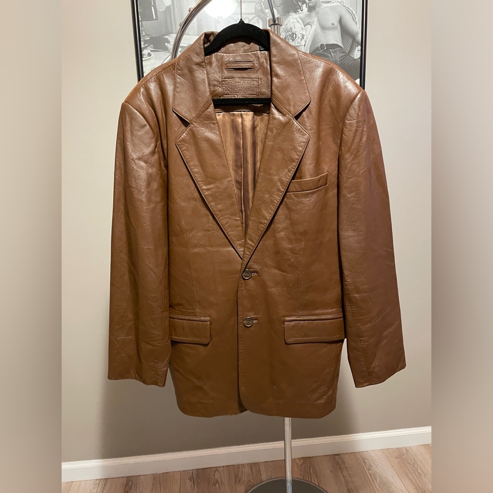Lambskin Leather Blazer